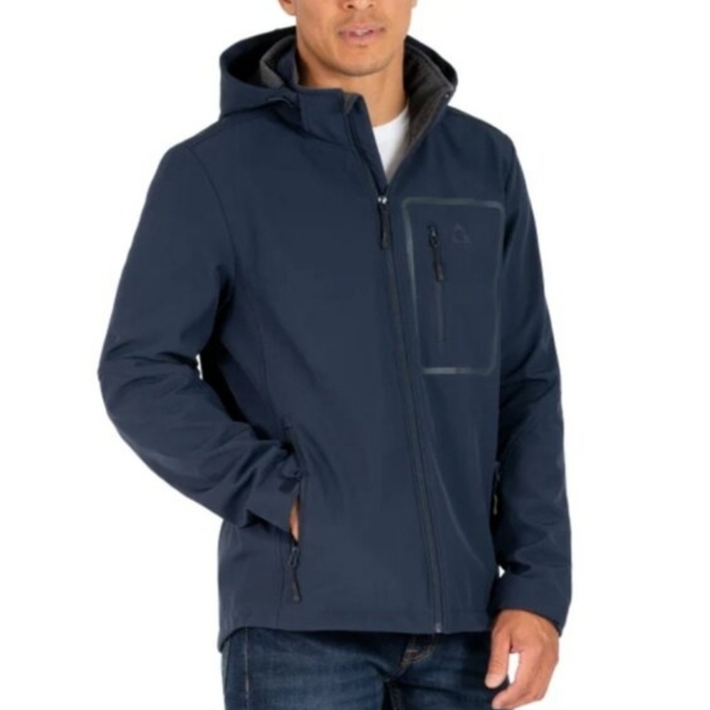 New Gerry Weber Men's Navy Hooded Softshell Jacket